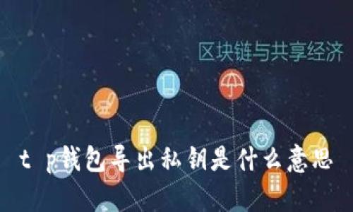 t p钱包导出私钥是什么意思